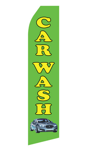 Green Car Wash Econo Stock Flag