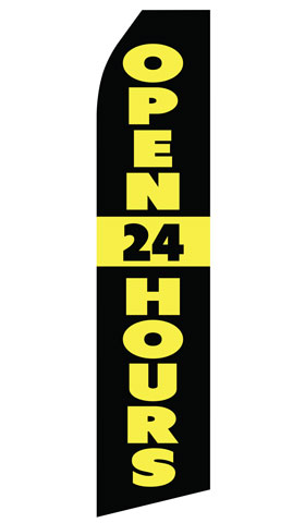 Open 24 Hours Econo Stock Flag