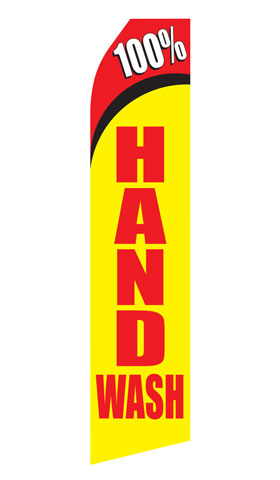 100% Hand Wash Econo Stock Flag