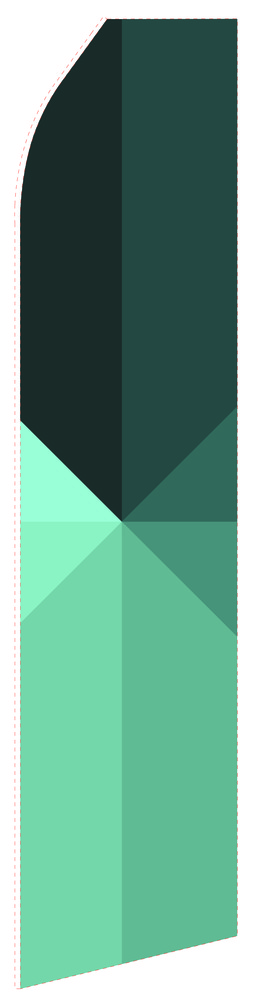 Green Shaded Econo Stock Flag